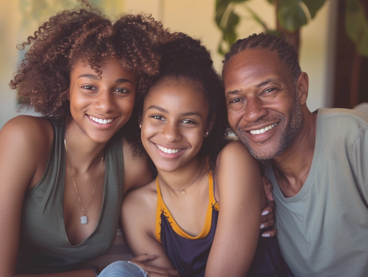 Parent and teen in a warm supportive moment